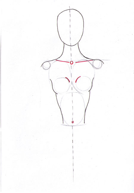 450x644 How To Draw Female Torso I Draw Fashion - Female Body Sketch