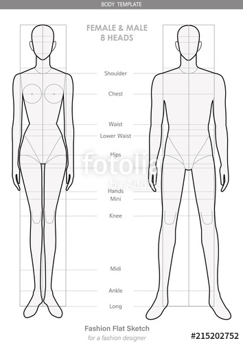 354x500 Body Template Fashion Flat Sketches Technical Drawings Female - Female Body Sketch Template
