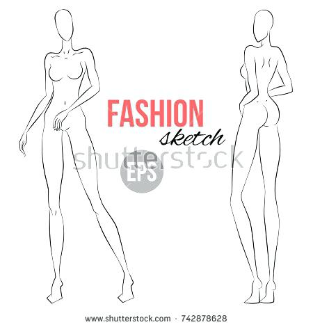 450x470 Download Figure Sketch Different Poses Template For Drawing - Female Body Sketch Template