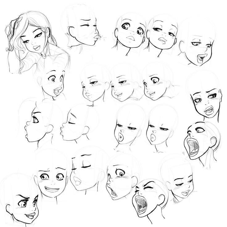 Female Cartoon Sketches at PaintingValley.com | Explore collection of