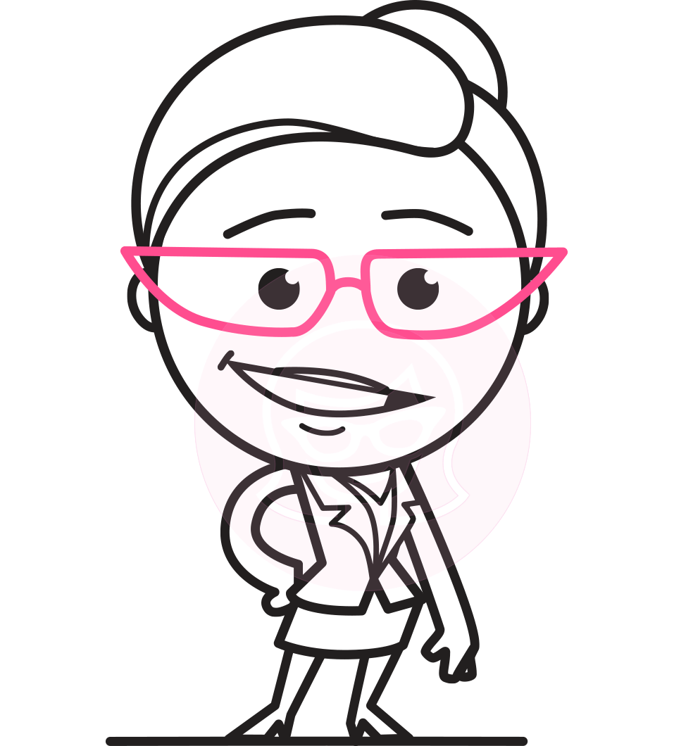 957x1060 Vector Simple Female Cartoon Character - Female Cartoon Sketches