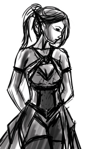 341x500 Female Elf Sketch (Not My Drawing) By Littlestarhikari - Female Elf Sketch