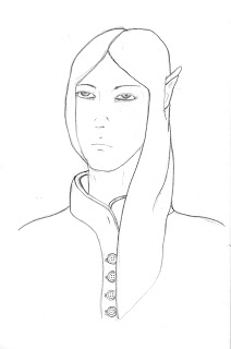 212x320 Crpg Sources Concept Art - Female Elf Sketch