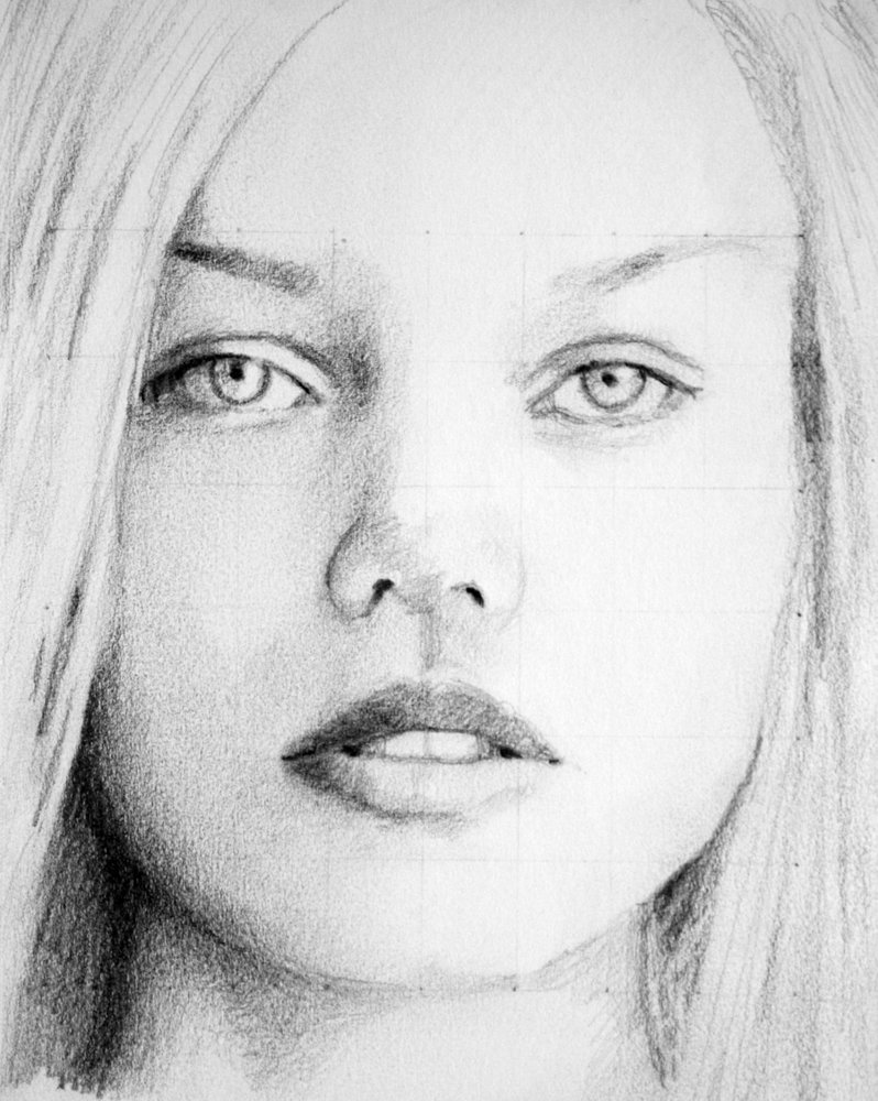 798x1000 Sketch - Female Face Sketch Images