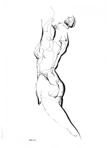 375x500 Female Figure Sketch Drawing By Bart Hellemans Saatchi Art - Female Figure Sketch