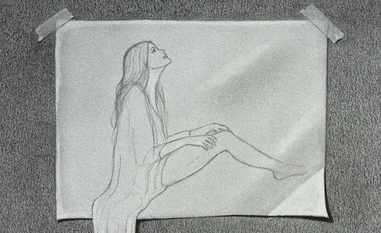 1245x762 How To Draw A 3d Effect - Female Figure Sketch