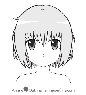 300x330 How To Draw Anime And Manga Hair - Female Hair Sketch
