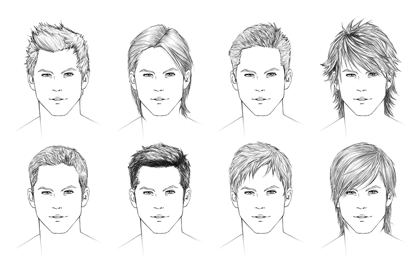 1419x873 How To Draw Hair Male Sharenoesis - Female Hair Sketch