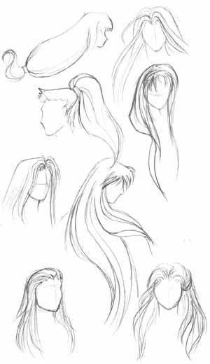 300x520 Crunchyroll - Female Hair Sketch
