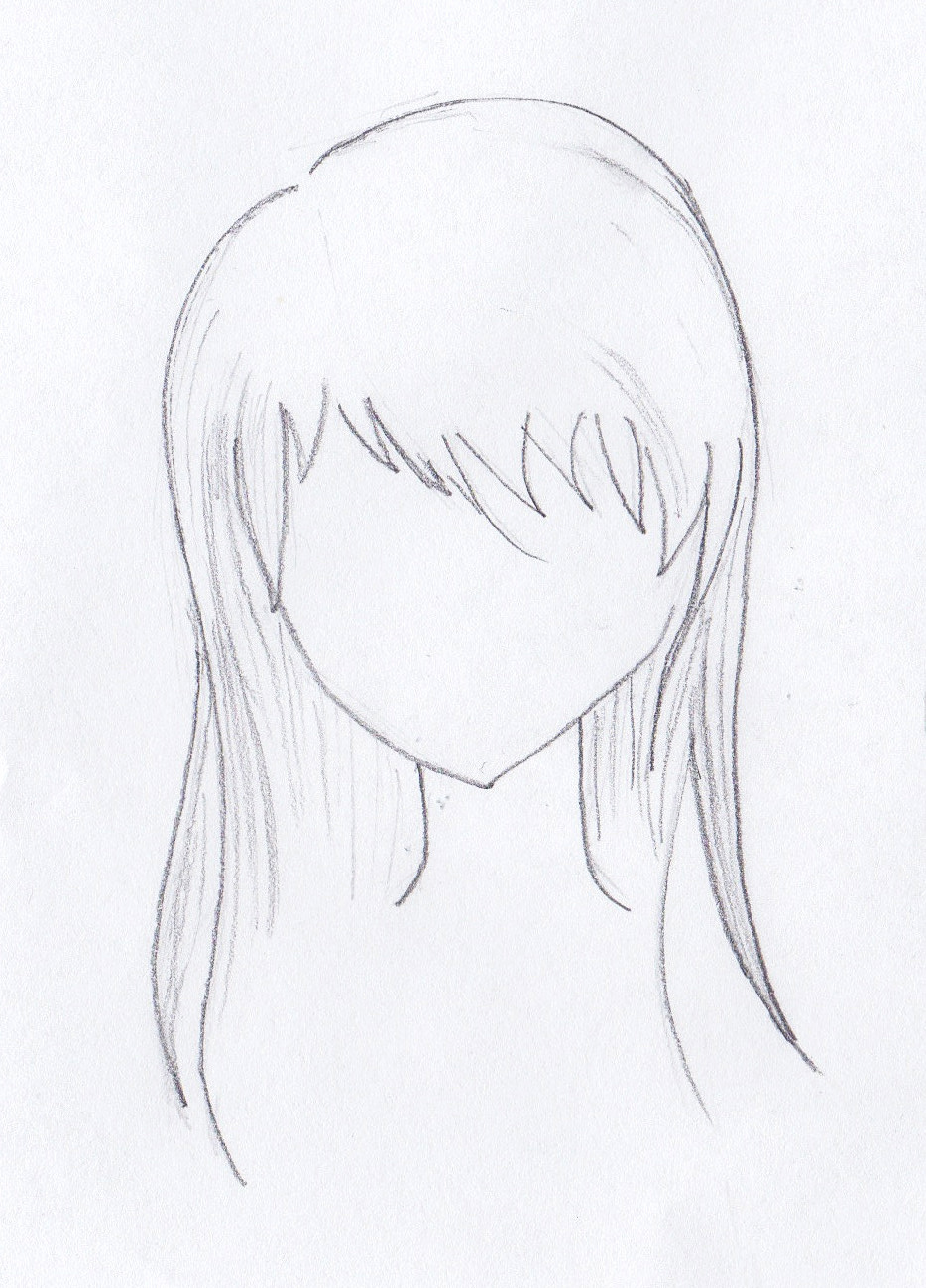 934x1299 Definitive Guide To Drawing Manga Hair - Female Hair Sketch