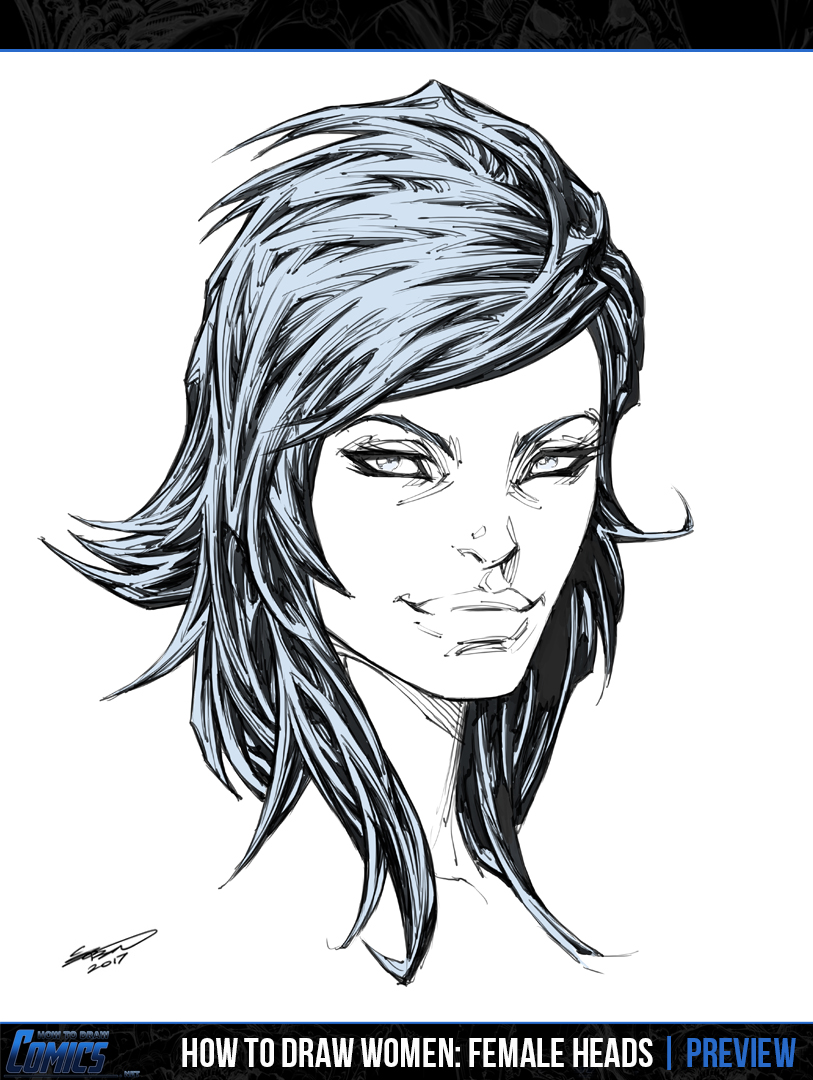 813x1080 Head Variations - Female Head Sketch