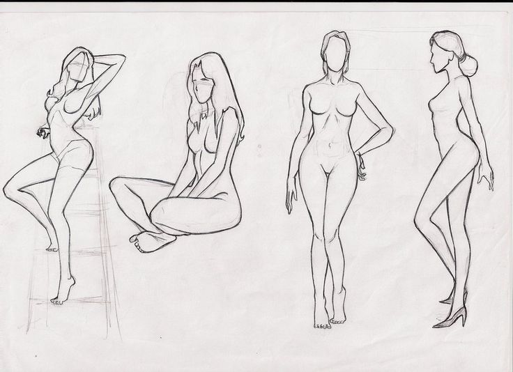 realistic curvy body drawing