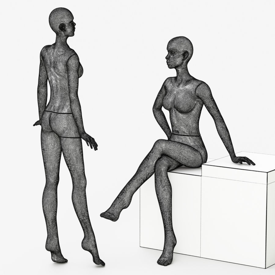 900x900 Female Mannequin 3d Model Cgtrader - Female Mannequin Sketch