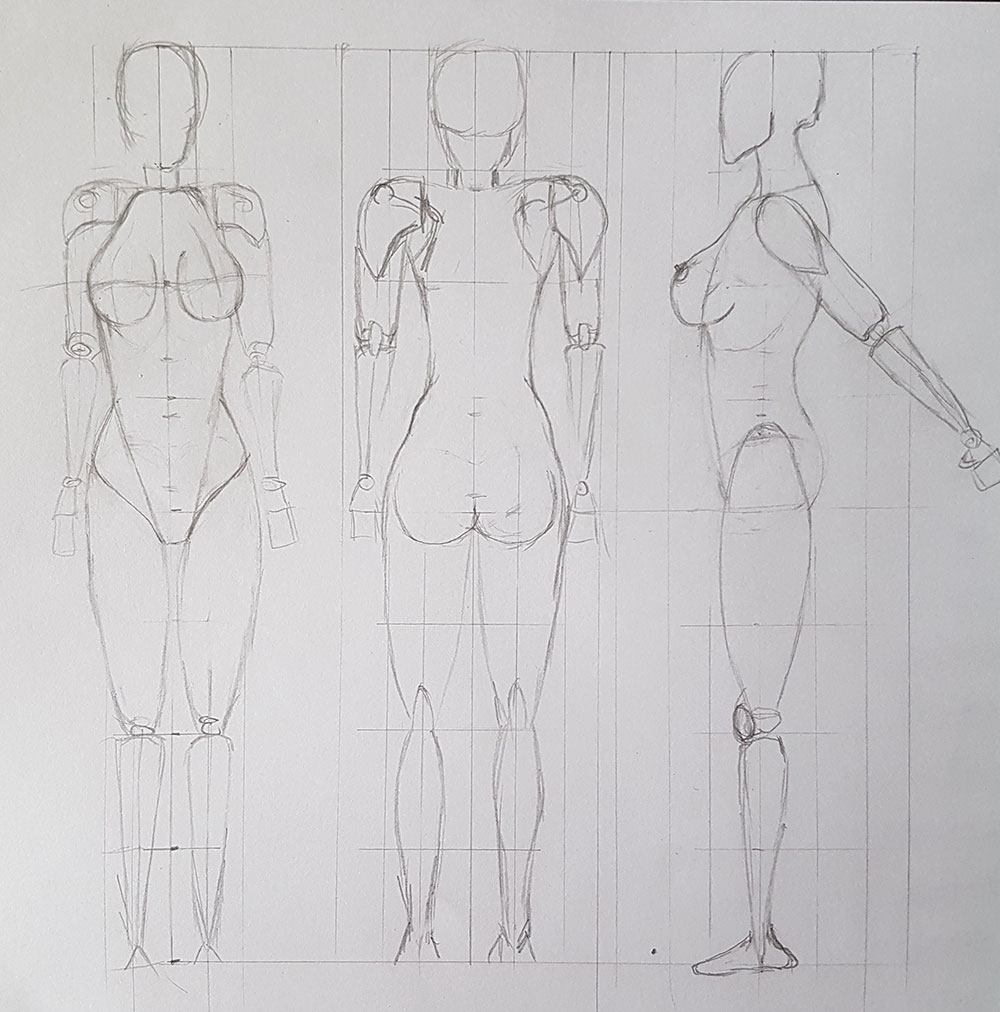 1000x1012 Learning To Draw The Female Mannequin My Drawing Journey - Female Mannequin Sketch