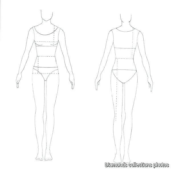 600x597 Fashion Illustration Chic Sketching A Design Model Sketch Template - Female Model Sketch