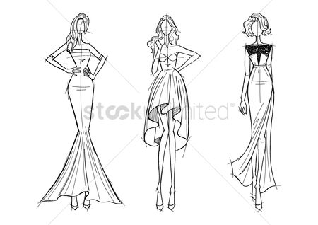 450x318 Free Female Models Stock Vectors Stockunlimited - Female Model Sketch