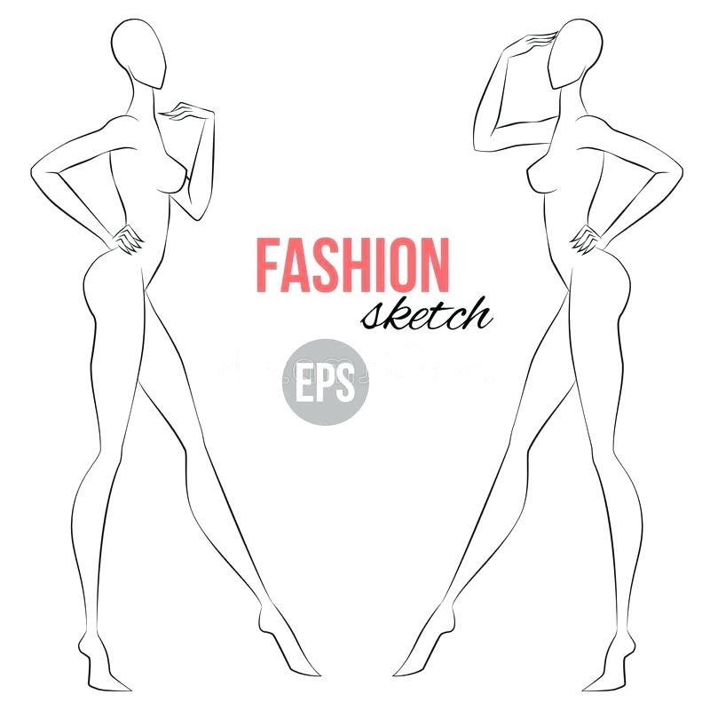 800x800 Blank Model Sketch Template Real Tatilvillam.co - Female Model Sketch