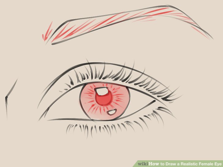 728x546 How To Draw A Realistic Female Eye 10 Steps (With Pictures) - Female Nose Sketch
