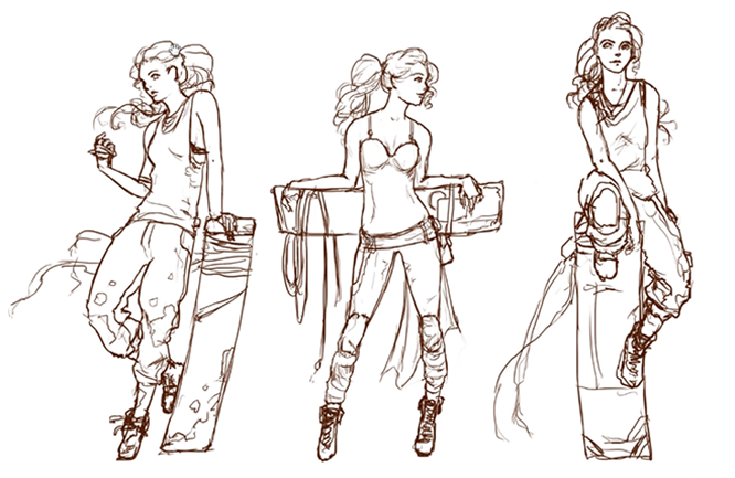 666x433 Sketching - Female Outline Sketch