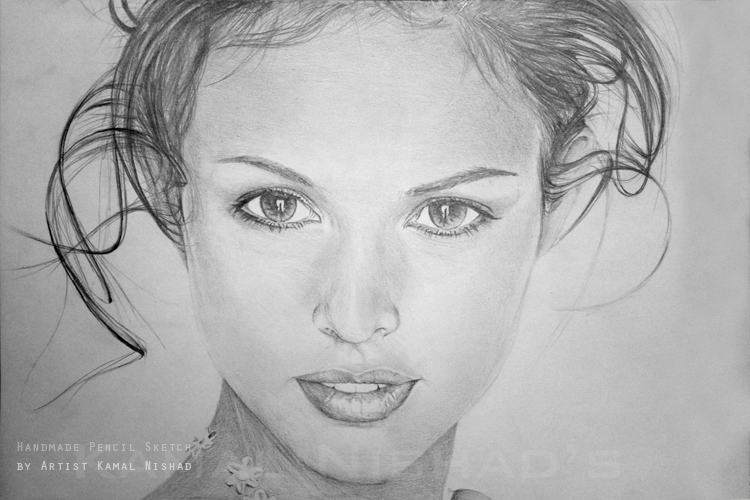 750x500 Portrait Of A Girl Pencil Sketch Kamal Nishad - Female Portrait Sketch