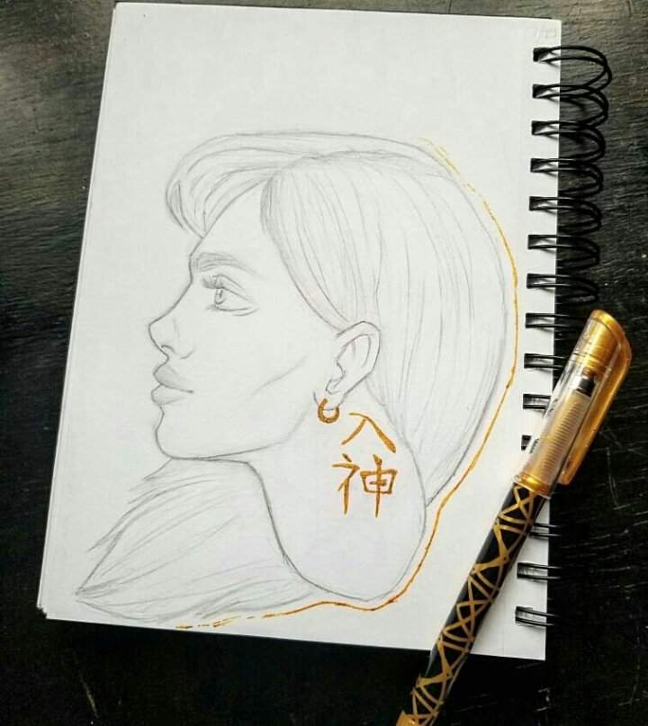 720x807 Female Profile Sketch Art Amino - Female Profile Sketch