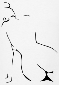 190x274 Woman Female Silhouette Art By Brainclothing Spreadshirt - Female Silhouette Sketch