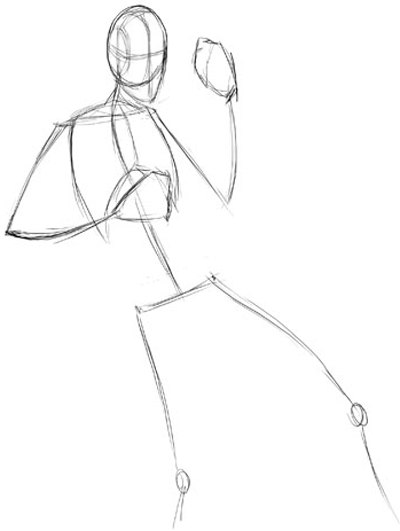 400x531 Drawing Male And Female Manga Bodies Tutorial - Female Skeleton Sketch