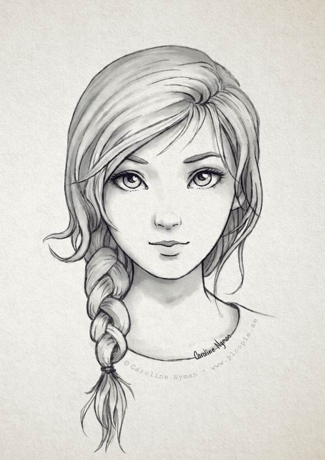 636x900 Pencil And Digital Drawings, Lines, Sketches Etc Art By Caroline - Female Sketch