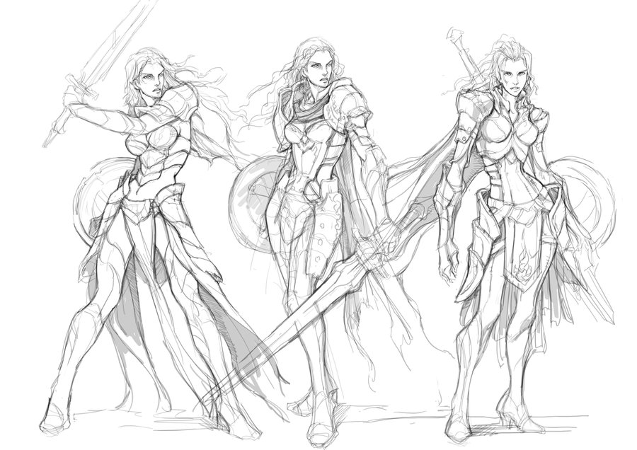 900x636 Rough Sketch - Female Sketch