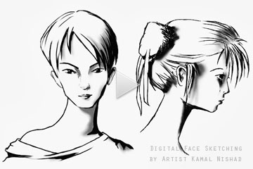 360x240 Kamal Nishad An Artist With Lots Of Colors And Ideas - Female Sketch Art