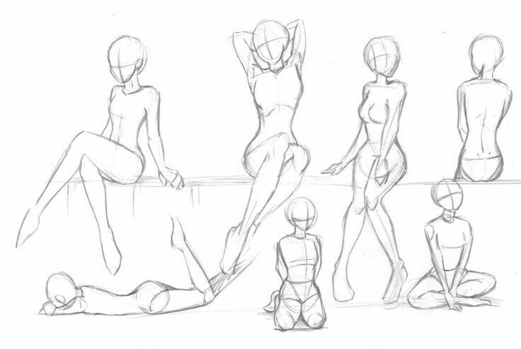 Female Sketch Poses At Paintingvalley Com Explore Collection Of