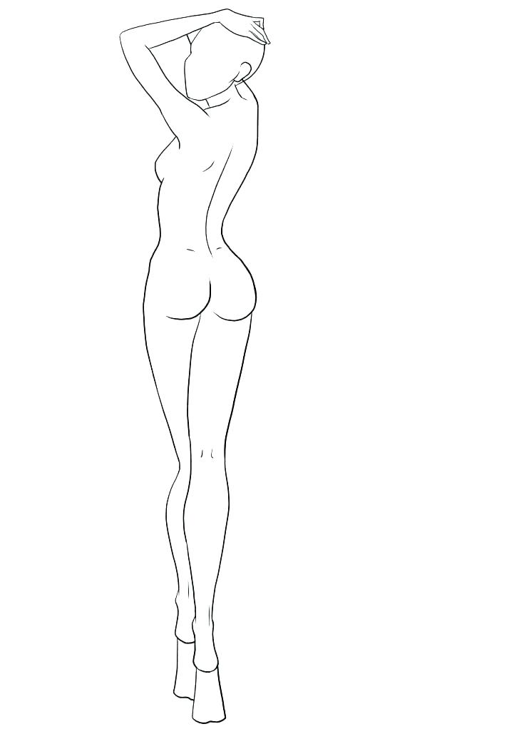 728x1029 Front View Fashion Figure Template For Designing Sketches Blank - Female Sketch Template
