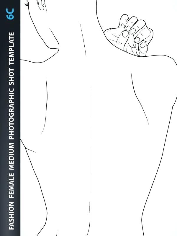 600x800 Beachwear Design Fashion Female Drawing Template Lady - Female Sketch Template