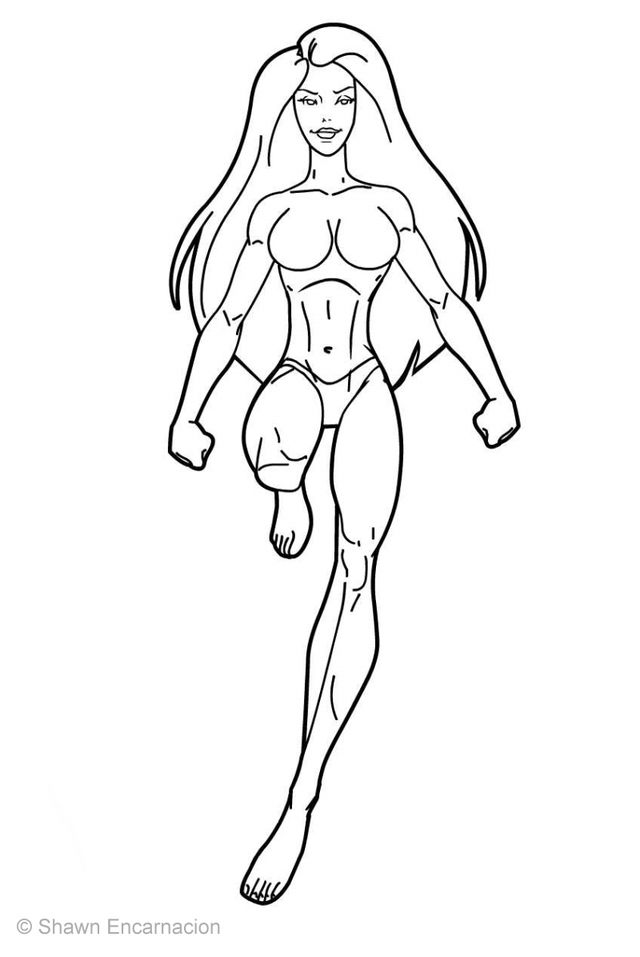 640x957 How To Draw A Female Superhero - Female Superhero Sketches