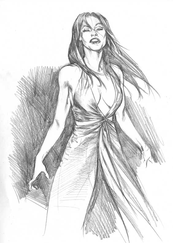 564x794 Female Vampire By Stazjohnson - Female Vampire Sketch