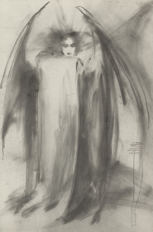 528x800 Jon Jay Muth - Female Vampire Sketch