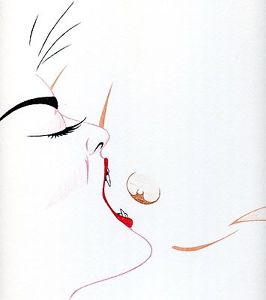 266x300 Rac Original Vampire Bite Female Figure Black Red Pastel Pencil - Female Vampire Sketch