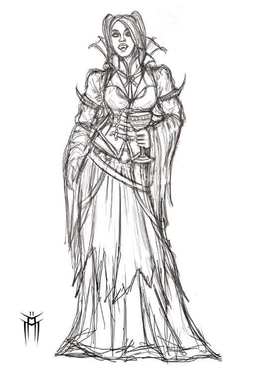 531x750 Sketch - Female Vampire Sketch