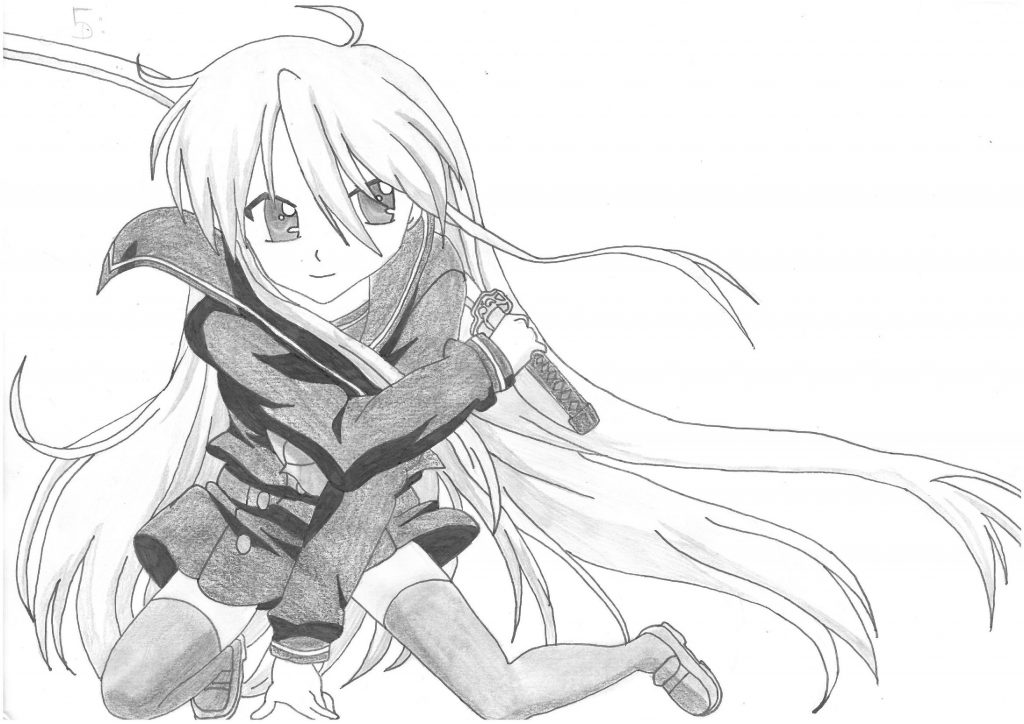 1024x724 Manga Tutorial Female Warrior - Female Warrior Sketch