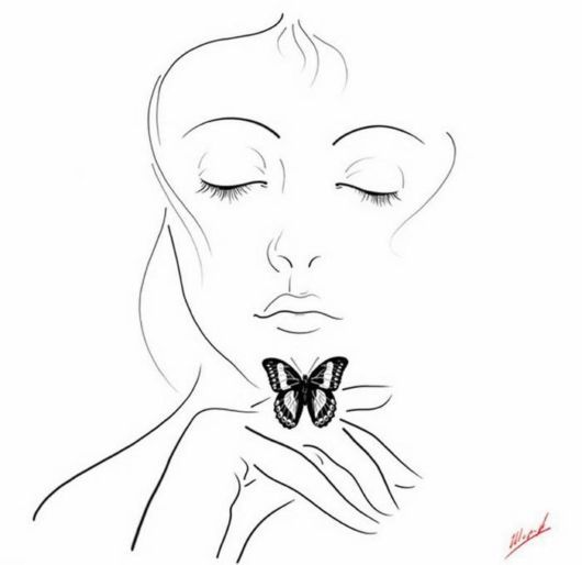 530x514 Moqfefeq Most Amazing Feminine Sketches Sketches - Feminine Sketch