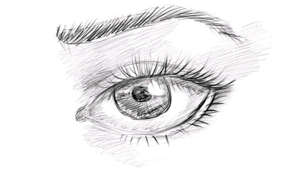 1191x670 Beutiful Feminine Eye By Ilija69 - Feminine Sketch