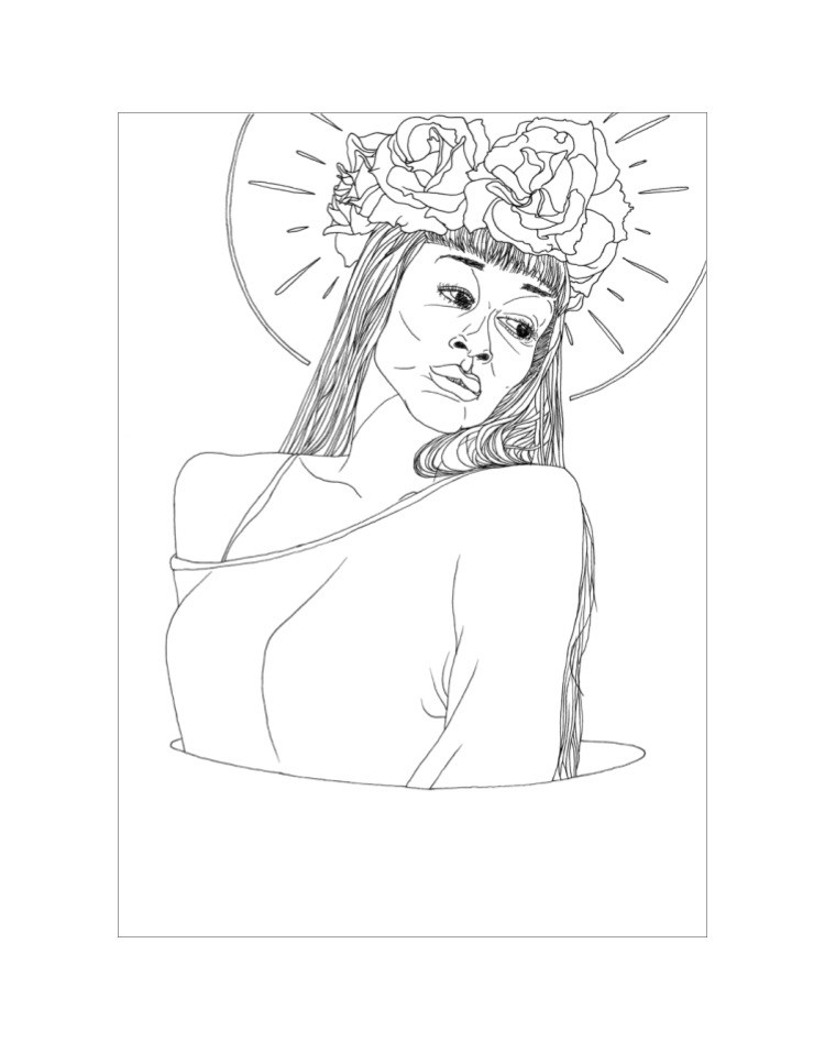 750x947 Artist Makeda Lewis On Luck - Feminist Sketch