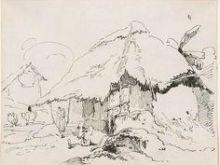 220x165 Picket Fence Sketch Beautiful George Chinnery 1774 1852 Goat Study - Fence Sketch