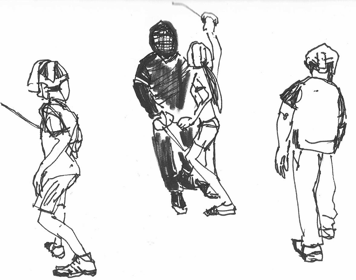 1177x928 New York City Urban Sketchers - Fencing Sketch