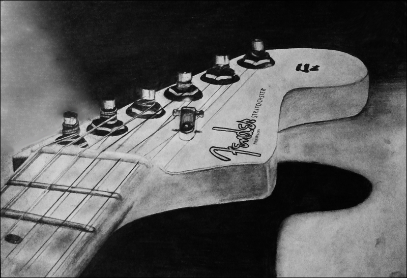 Fender Stratocaster Sketch at PaintingValley.com | Explore collection ...