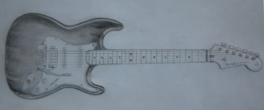 900x376 Fender Stratocaster Whole By Mackinskey Vibzy - Fender Stratocaster Sketch