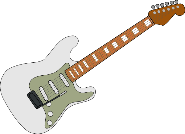 600x434 White Fender Strat Clip Art - Fender Stratocaster Sketch