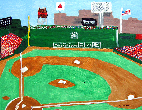 599x466 Fenway Park Painting By Jeff Caturano - Fenway Park Sketch