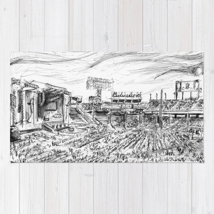 700x700 Fenway Park Rug By Maxgooding Society6 - Fenway Park Sketch