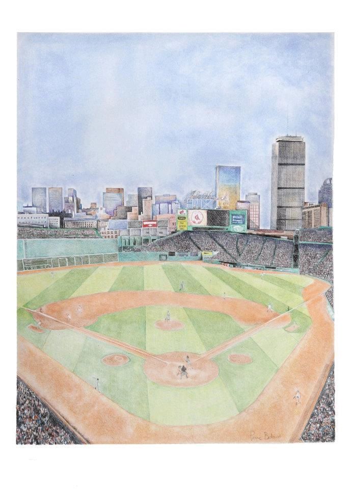 689x960 Red Sox Fenway Park Boston Wall Art Pbolouvi - Fenway Park Sketch